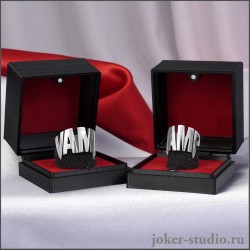 ПАРНЫЕ КОЛЬЦА VAMP ВАМПИРСКИЕ УКРАШЕНИЯ в ГОТИЧЕСКОМ СТИЛЕ ХОРРОР