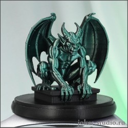 СТАТУЭТКА ГОРГУЛЬЯ ГОТИЧЕСКАЯ ФИГУРКА в МАЛАХИТОВОМ ЦВЕТЕ КРАСИВЫЙ ПОДАРОК в СТИЛЕ ХОРРОР