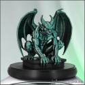 СТАТУЭТКА ГОРГУЛЬЯ ГОТИЧЕСКАЯ ФИГУРКА в МАЛАХИТОВОМ ЦВЕТЕ КРАСИВЫЙ ПОДАРОК в СТИЛЕ ХОРРОР