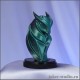 ЗЕЛЕНАЯ ФИГУРКА СОВА ХАМЕЛЕОН с ЭФФЕКТОМ ШЕЛКА, ДЕКОР для ДОМА и ОФИСА, 7 см ТАЛИСМАН МУДРОСТИ