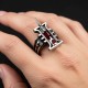 КОЛЬЦО-ИГЛА ВОЛЬНОГО ТОРГОВЦА WARHAMMER 40k УКРАШЕНИЕ с КРАСНОЙ ЭМАЛЬЮ