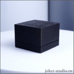 Черная коробочка 3,5х3,5х2,5 см. для ювелирных украшений (Опт / Розничная продажа)