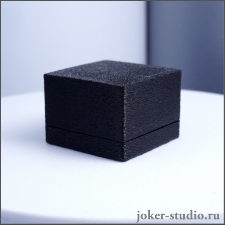 Черная коробочка 3,5х3,5х2,5 см. для ювелирных украшений (Опт / Розничная продажа)