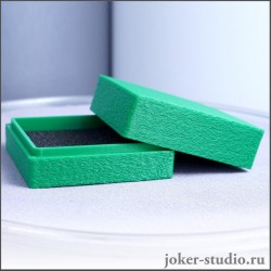 Элегантные коробки 5-5-2,5 см. для бижутерии и сувениров, подарков зеленого цвета