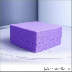 Подарочная коробка 50х50х25 мм для кастомных кулонов и значков фиолетовая пластиковая (Опт / Розничная продажа)