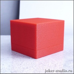 Подарочная коробка 50х50х40 мм. для наградных орденов и знаков красная пластиковая (Опт / Розничная продажа)