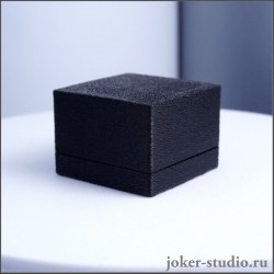 Черная коробочка 3,5х3,5х2,5 см. для ювелирных украшений (Опт / Розничная продажа)