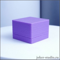 Подарочная коробка 35х35х25 мм для украшений фиолетовая пластиковая (Опт / Розничная продажа)