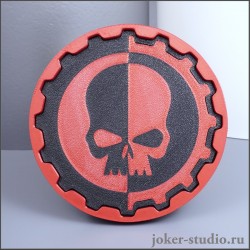 Подставка под кружку «Адептус Механикус» из пластика — костер-сувенир Warhammer 40k