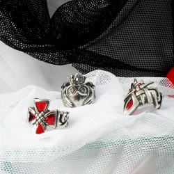 Красивые подарки на 14 февраля набор колец с символом праздника в кельтском стиле