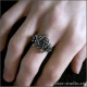 Серебряное кольцо мужское Пентаграмма купить в рок-магазине Джокер
