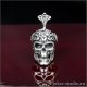 Новый кулон череп в короне символ вождя и короля | купить подвеску череп