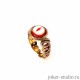 Женское серебряное кольцо змейки с красным глазом ядовитой гадюки подврок со смыслом