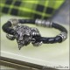 Кожаный браслет "Фавн" с шармами в кельтском стиле