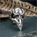 Кольцо череп ворона "Кутх" атрибут шамана символ мудрости и сотворения мира