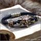 Готический браслет Лабиринт Фавна - купить кожаный браслет в готическом стиле с черепами 