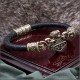 Скандинавские украшения мужской браслет Молот Тора из бронзы