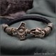 Кожаный браслет Молот Тора с кельтскими шармами из бронзы стильное мужское украшение