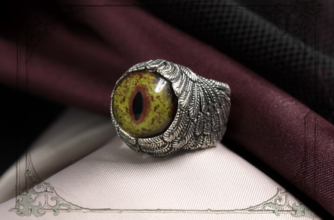 мужское кольцо глаз дракона виверны