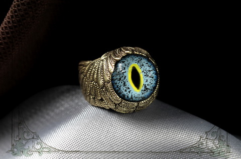 кольцо с глазом крокодила купить JOKER-STUDIO