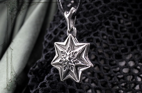 Подарок женщине, ювелирный кулон «Эльфийская звезда»