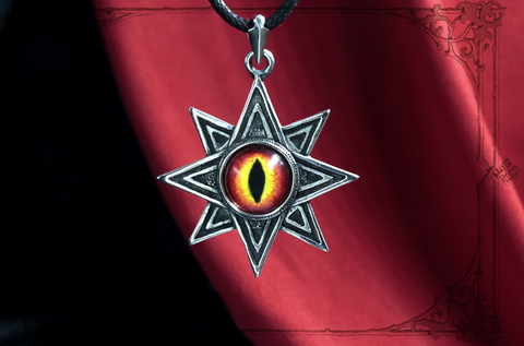 кулон звезда Иштар с глазом огненного дракона