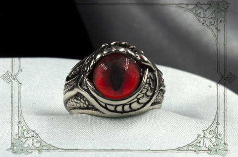 Серебряное кольцо Глаз Дракона оригинальное украшение