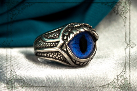 серебряное кольцо глаз дракона