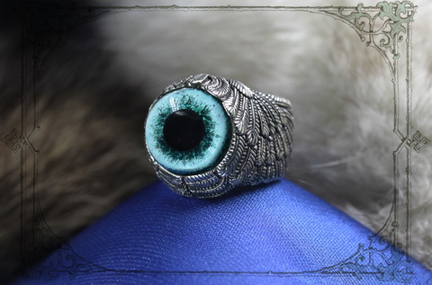кольцо с глазом снежного барса