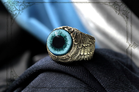 бронзовое кольцо с глазом снежного барса