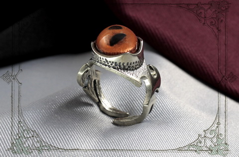 кольцо женское с глазом лисы