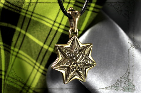 Кулон Звезда Магов золотой талисман для девушки подарок из бронзы