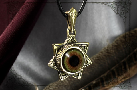 Эльфийская звезда подвеска с глазом орла символом храбрости
