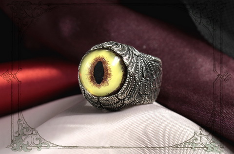 необычные кольца для женщин с глазом оцелота