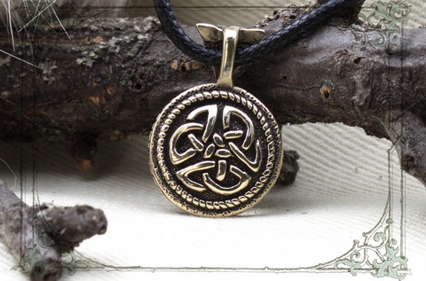 Золотой кулон с кельтским орнаментом кельтский узел амулет для успешного брака