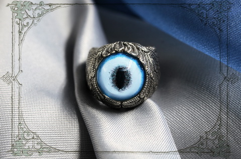 кольцо серебряное глаз рыси необычные кольца