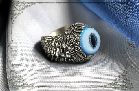 перстень с крыльями кольцо глаз фото рыси