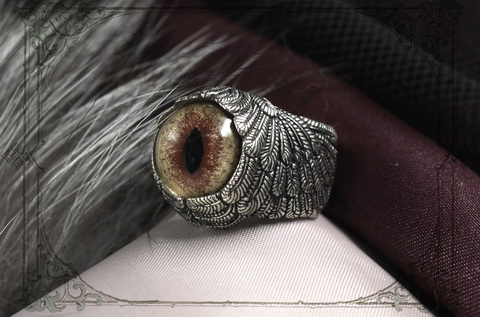 кольцо в виде глаза соболя подарок жене JOKER-STUDIOонлайн