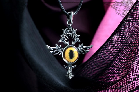 Анкх серебряный кулон с глазом темминки, подарок женщине