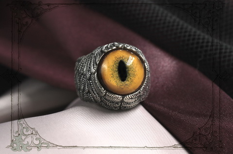 кольцо кошачий глаз Joker-studio