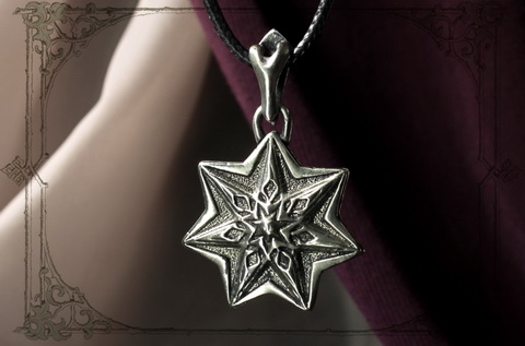 Кулон для женщин aмулет с серебряной звездой ведьм и магии