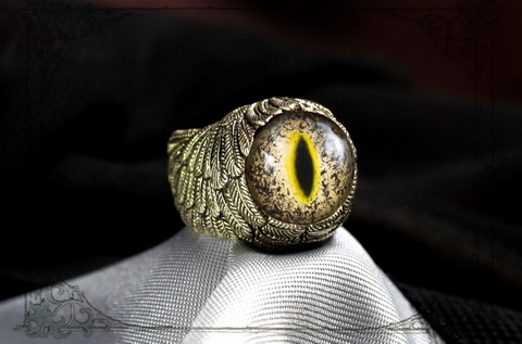 кольцо с глазом аллигатора JOKER-STUDIO