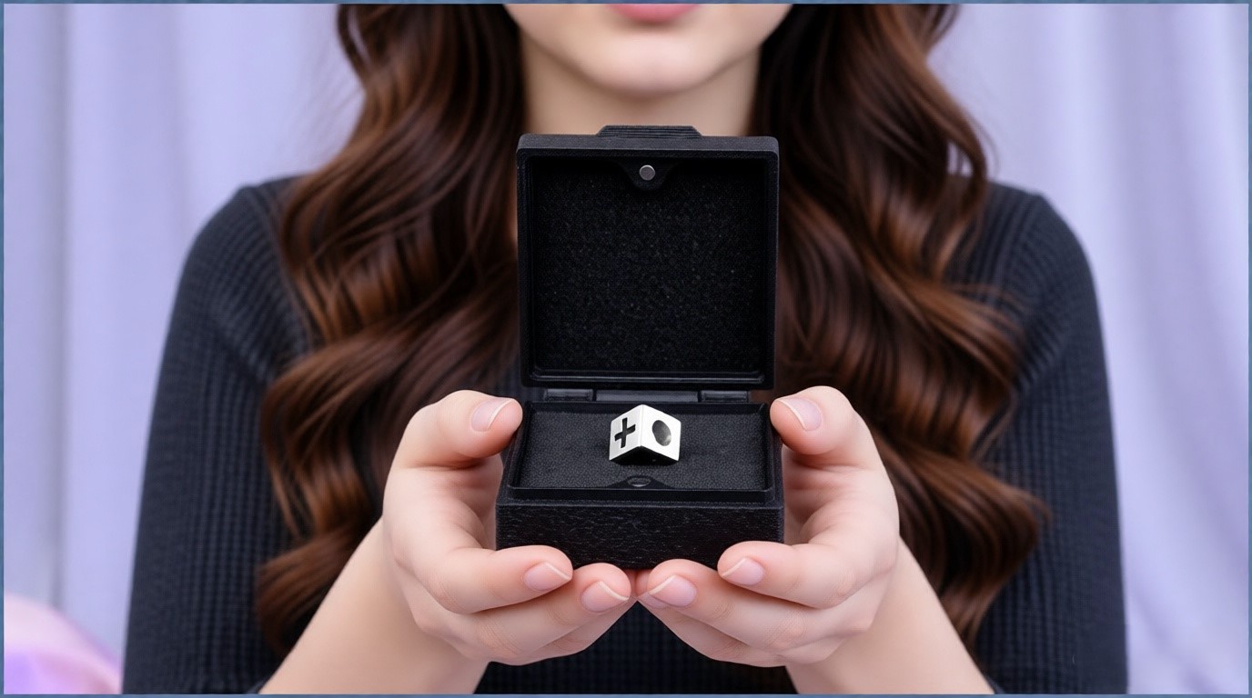 Подвеска «Куб» в подарочной коробке: Подарок девушке изготовлен на заказ в Joker-Studio