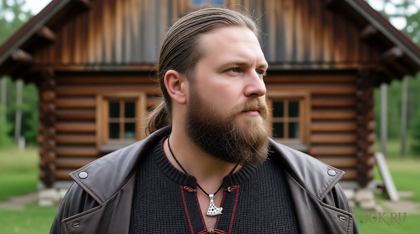 Joker-Studio представляет: Секира Перуна - мужской славянский оберег ручной работы с аутентичной древнерусской символикой.