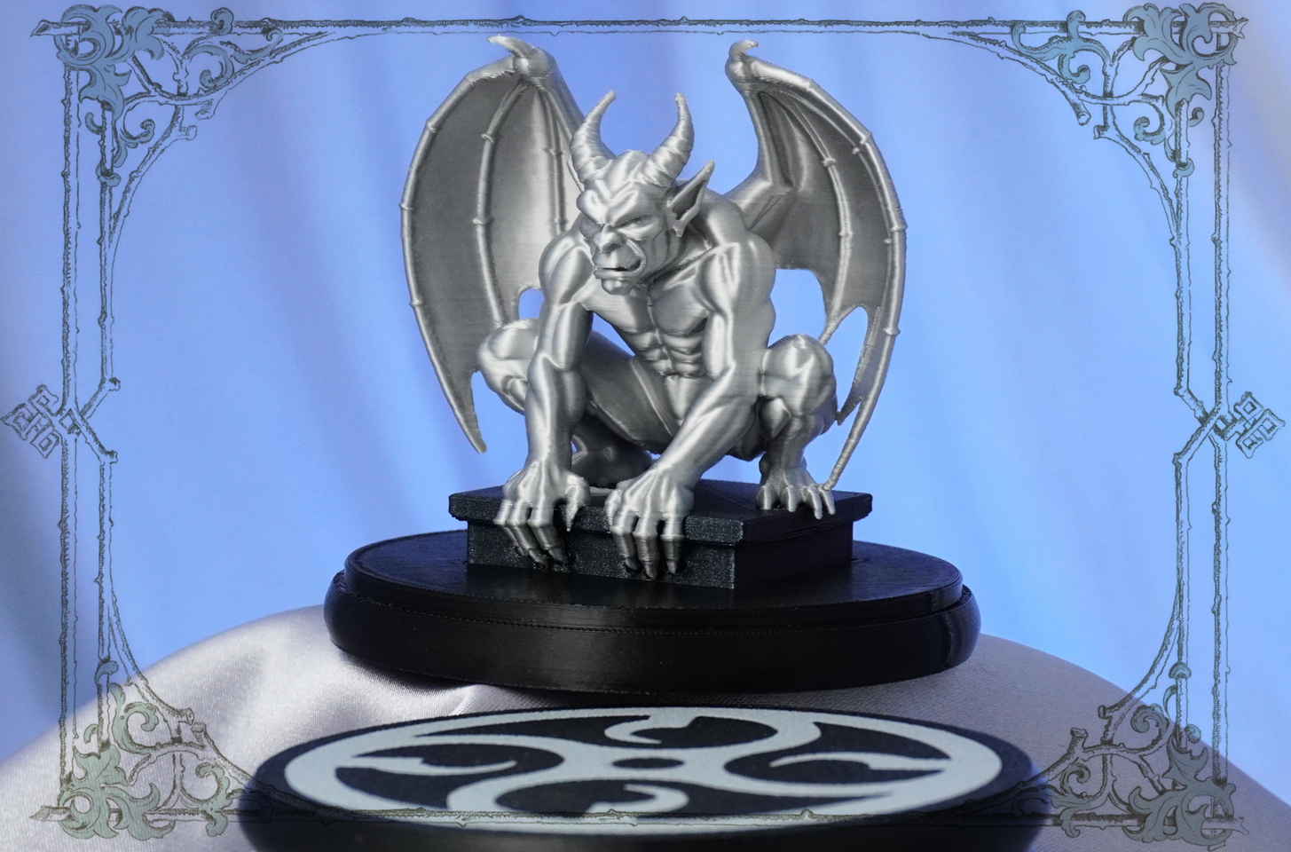 Серебряная горгулья - хоррор фигурка для коллекционеров