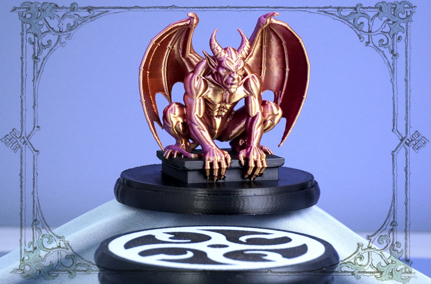 Миниатюра «Горгулья» красная, готическая скульптура, сувенир