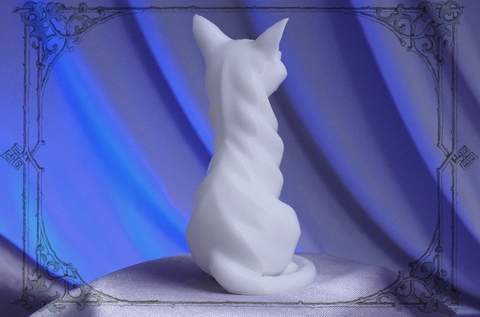 Изящная форма белой кошки Бастет 8 см 3D печать