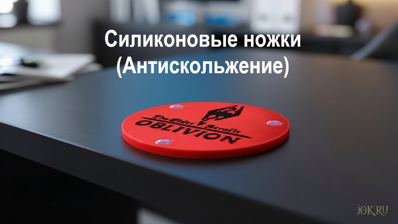 Мягкие силиконовые антискользящие ножки на нижней части костера Обливион