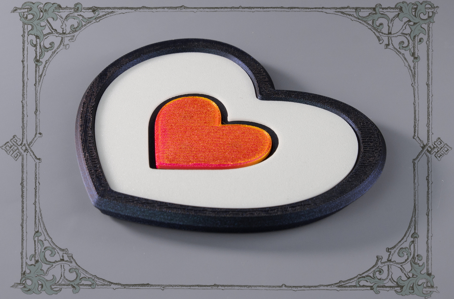 костер для чашек с черным сердцем купить подарок на 8 марта