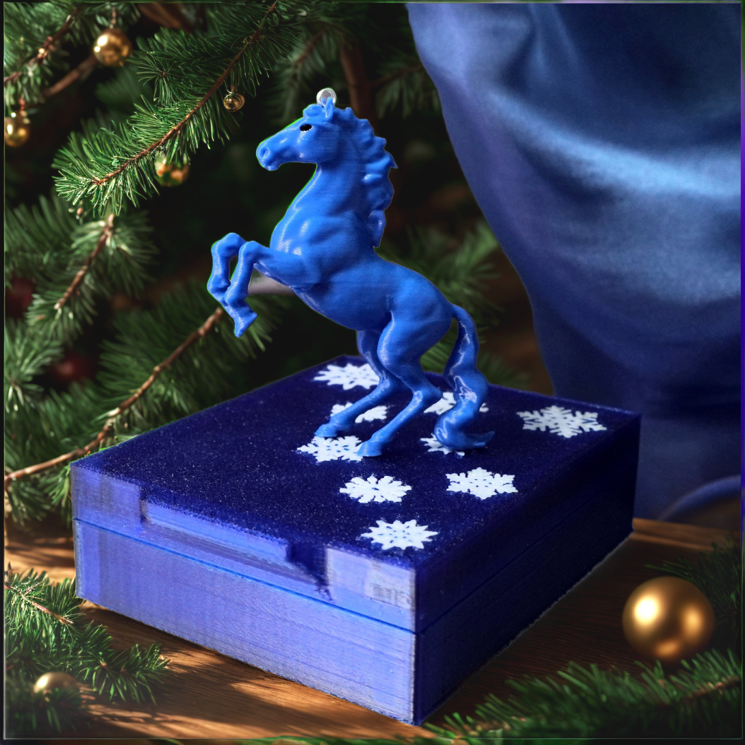 синяя лошадка новогодний подарок подарок для друзей и коллег